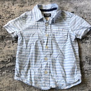 EUC boys Oshkosh striped button down shirt